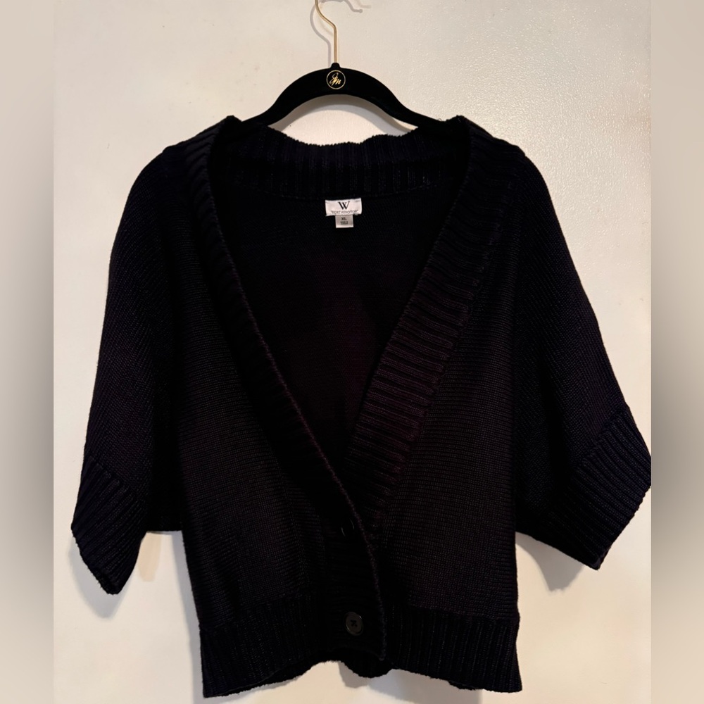 Black two button sweater